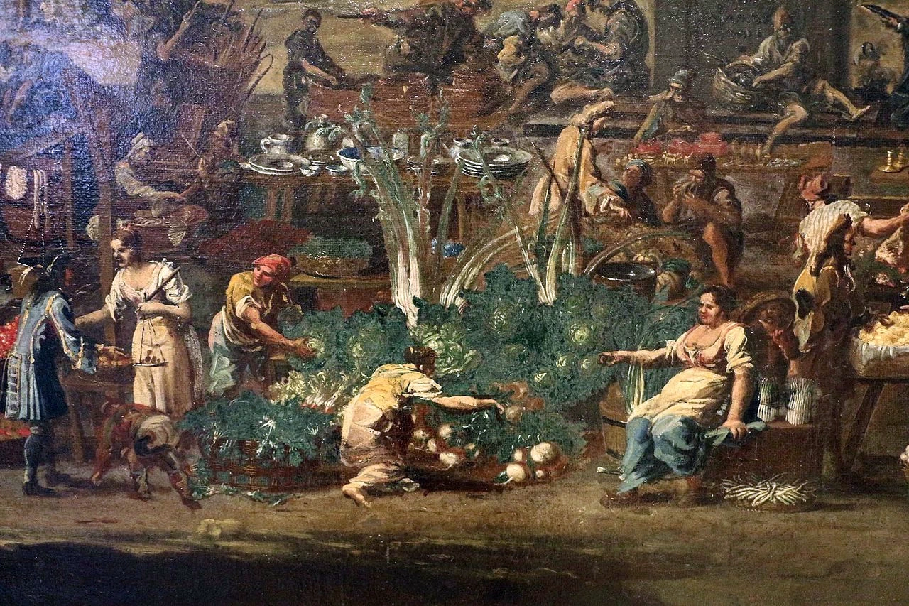 Mercato o il mercato del Verziere - Castello Sforzesco, Milano, dettaglio 1